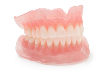 Close-up of two dentures in Lenox, MI